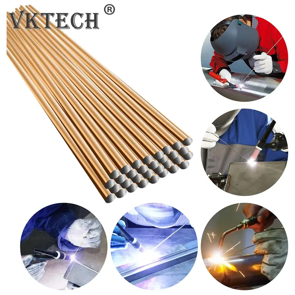 

10pcs Simple Carbon Steel Argon Arc Welding Rods Electrodes Easy Melt Weld Bars Cored Wire for Soldering Air-Conditioning Refrig