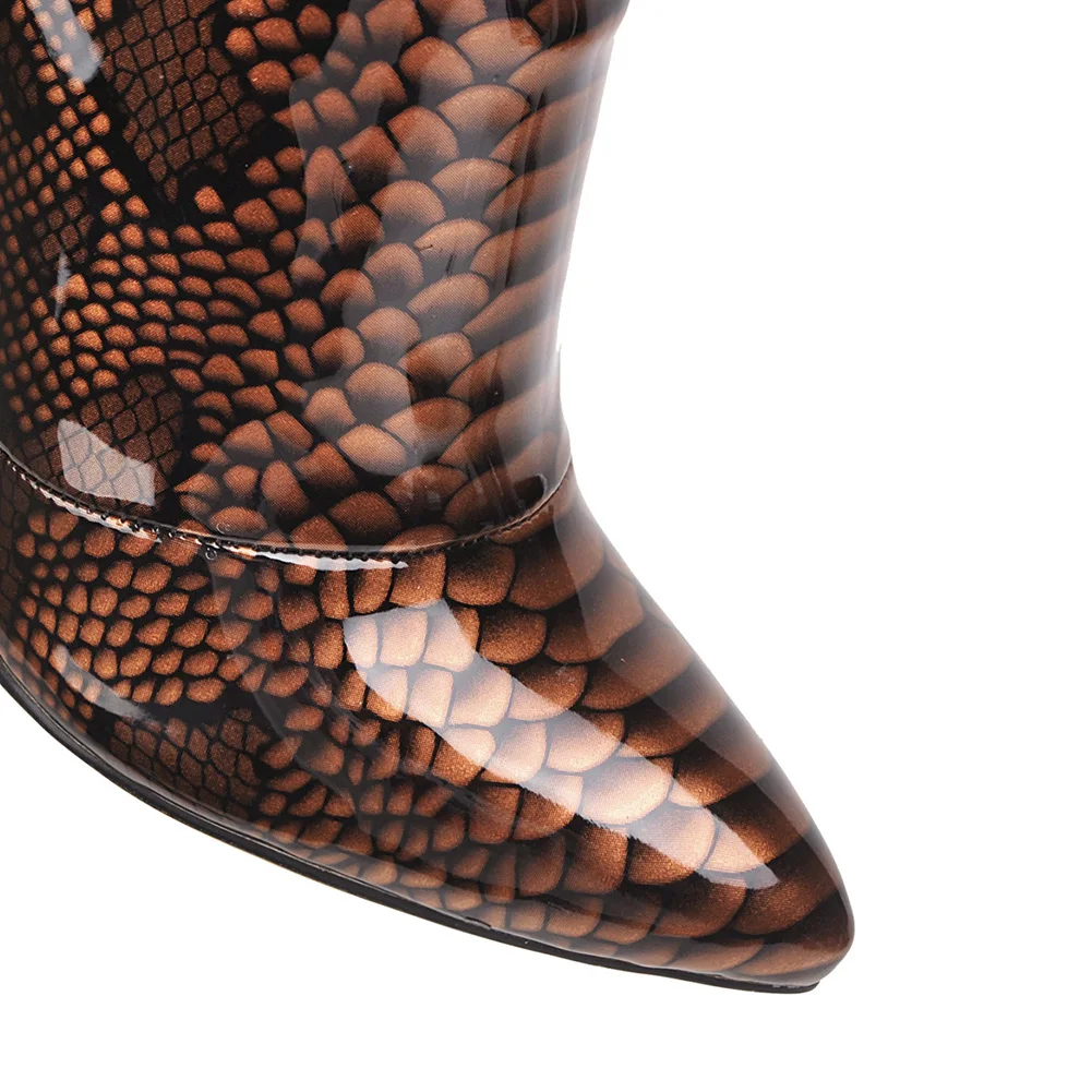 Sarairis High Quality Plus Size 33-46 INS Hot Shoes Woman Boots Female Super High Heels Zip Up Party Boots Women Shoes