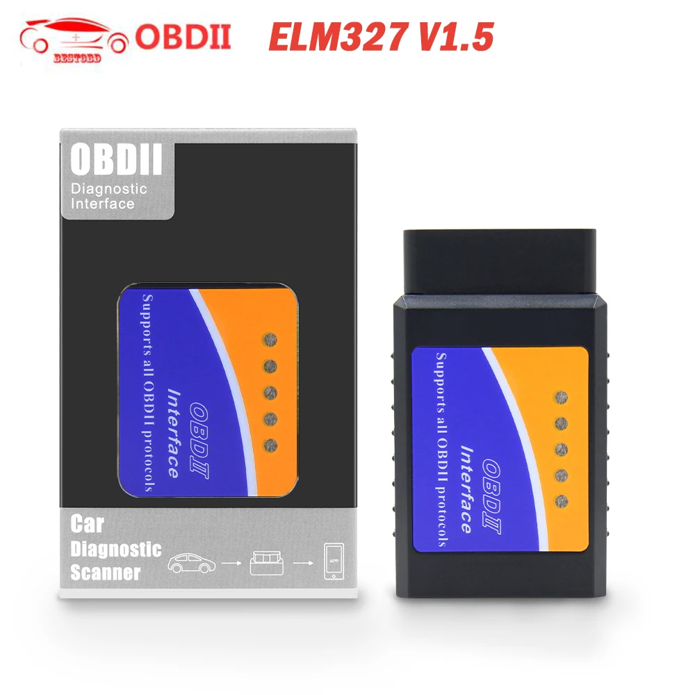 V1.5 ELM327 Bluetooth PIC18F25K80 для Android для J1850 протокол OBDII OBD2 диагностический сканер ELM327 V1.5 считыватель кодов неисправностей автомобиля