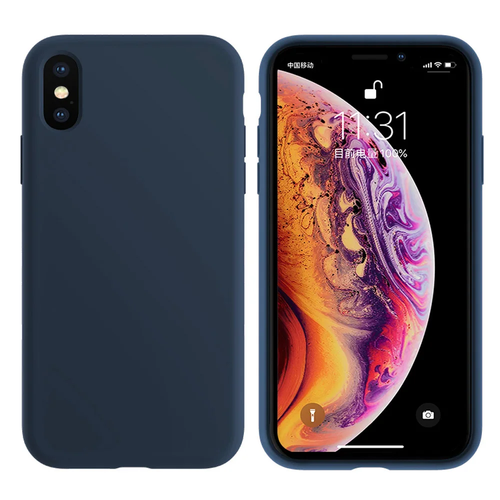 Cobalt Blue Силиконовый чехол для iPhone 11 Pro Max 11 Pro, высокое качество, официальный чехол s для iPhone 7 8 Plus X Xr Xs Max - Цвет: Cobalt Blue