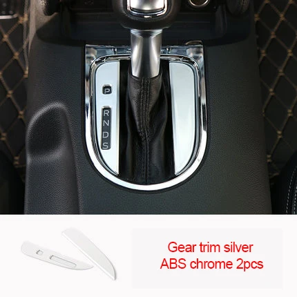 

For Ford Mustang 2015-2020 ABS chrome Gear trim silver 2pcs