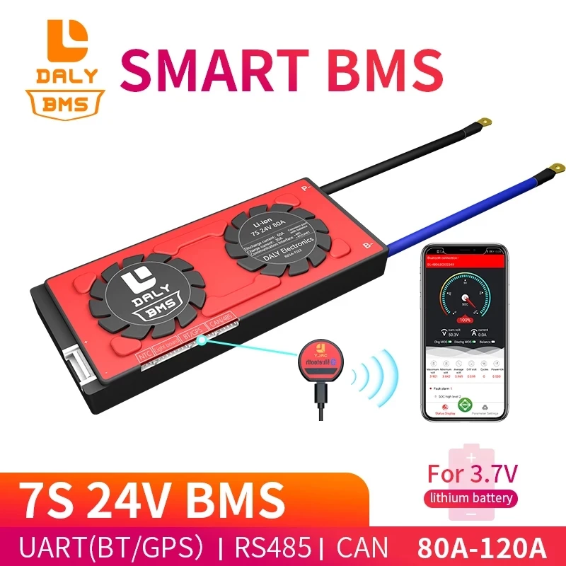 Литий-ионные аккумуляторы DALY 6S 7S 24 В 18650 NCM 30 А 40 60 80 а умный балансир BMS Bluetooth |