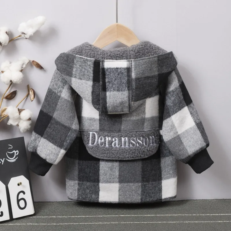 New Winter Children Thicken Clothes Baby Boys Girls Cotton Hooded Jacket Autumn Kids Toddler Fashion Coat Infant Casual Costume