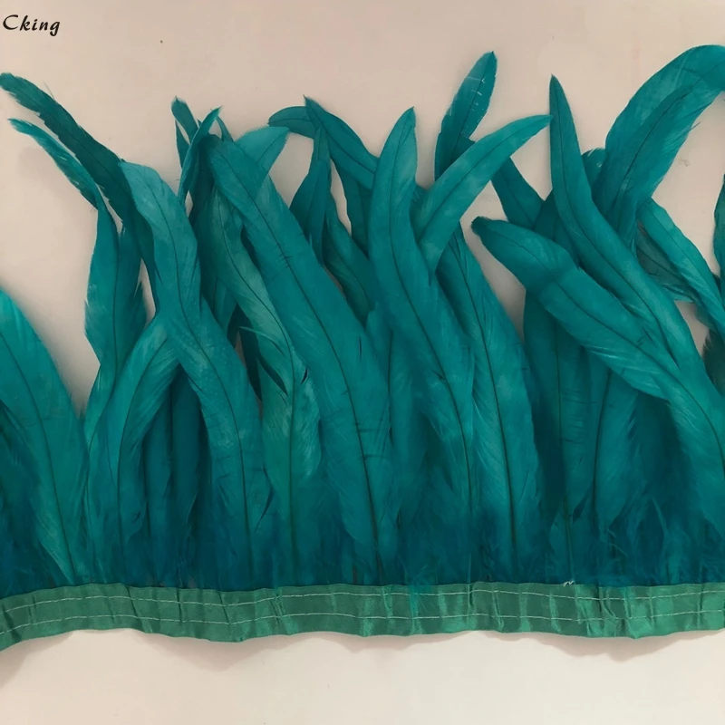 Петушиный бант с хвостом украшение перьями синего павлина 25-30 см 10-12 дюймов для