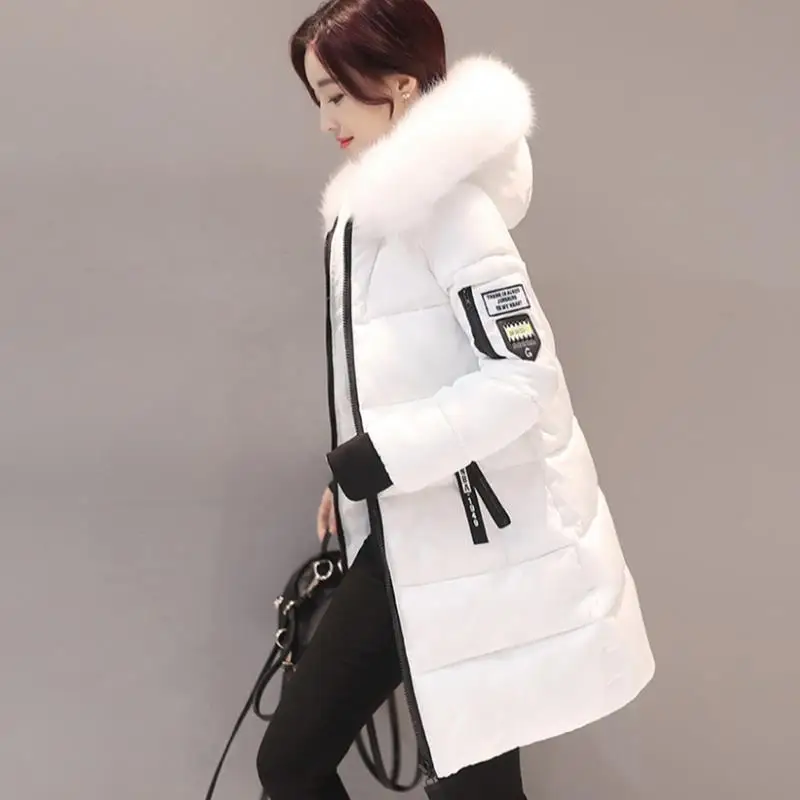 Женская Стеганая куртка на молнии с капюшоном и меховым воротником | одежда