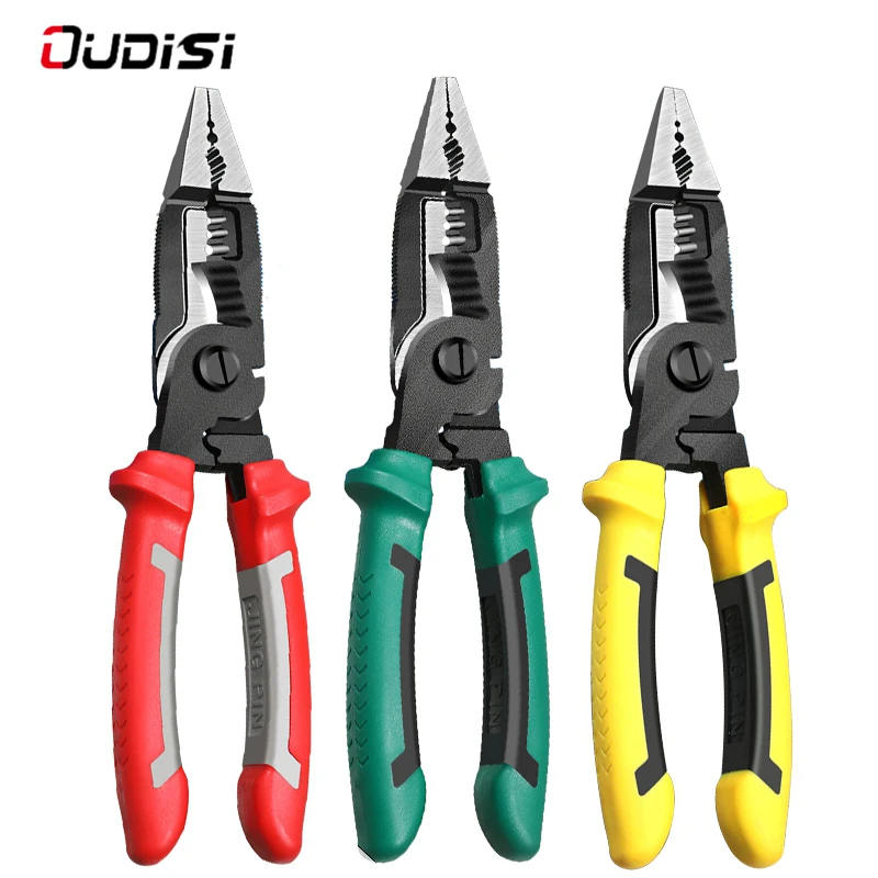 

Multifunctional Electrician Pliers Long Nose Pliers Wire Cable Cutter Stripper Terminal Crimping Hand Tools