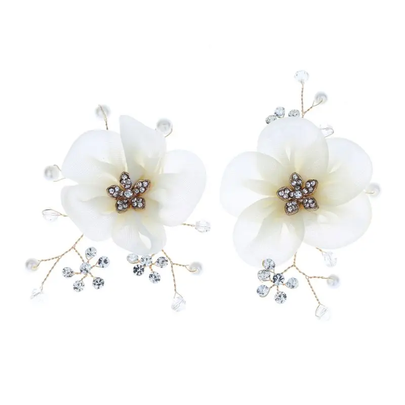 

1 Pair Bridal Shoes Flower Handmade DIY Artificial Pearl Decorative Shoes Buckle Wedding Dress Jewelry Accessories