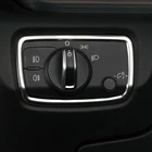 Кнопки переключателя лампы фар автомобиля, из нержавеющей стали, декоративная накладка для Audi A3 2013-2019, 1 шт.