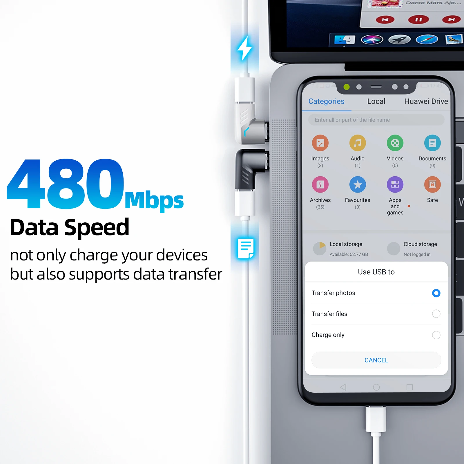 ANKNDO Usb C к Магнитный адаптер типа 100 Вт Быстрое Зарядное устройство Type