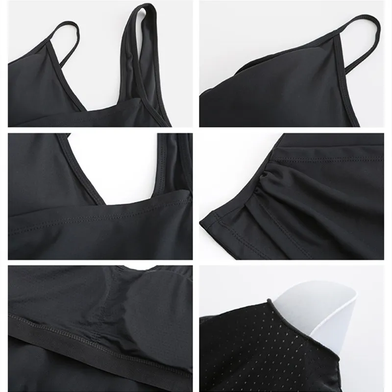 

2020 New Oblique Shoulder Design Women's Yoga Vest Chest Pad Sleeveless Quick-drying Gym Quick-drying Exercise Running Vest
