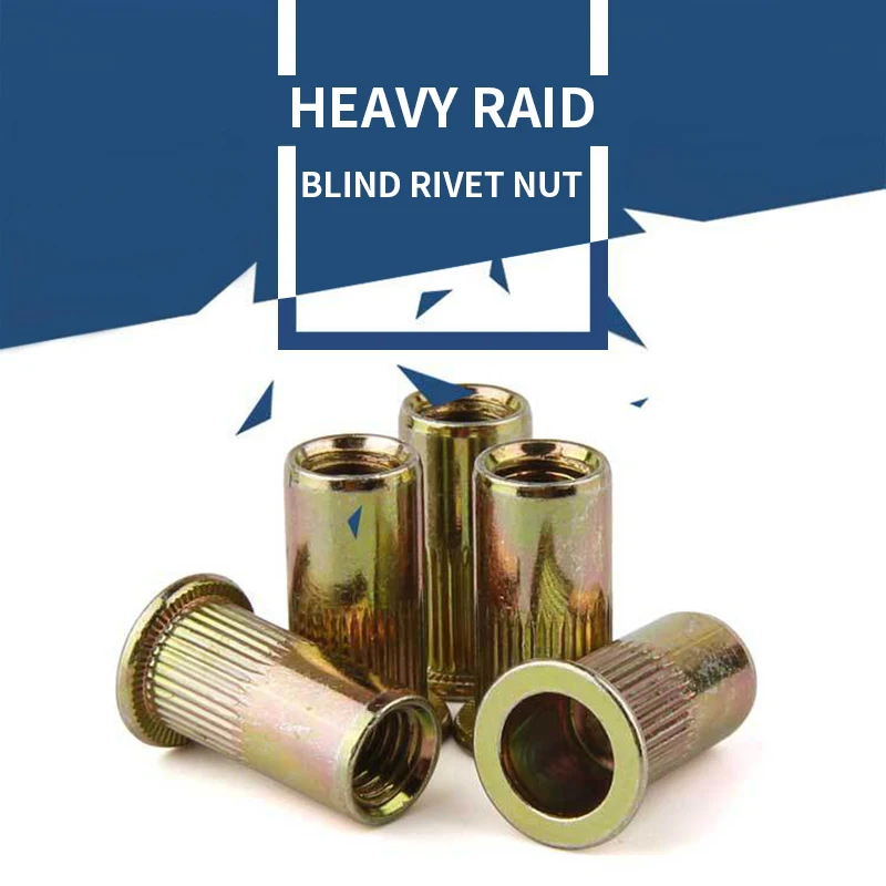 Набор гаек с плоской головкой из углеродистой стали покрытием цинка 100