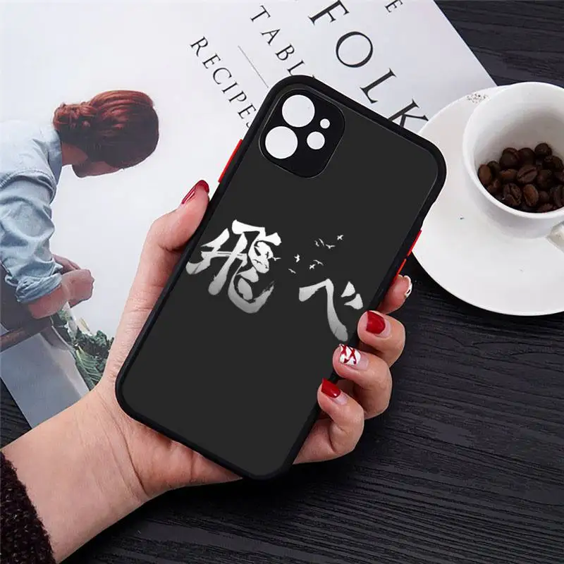 

Haikyuu Hinata Attacks Anime Phone Case matte transparent For iphone 7 8 11 12 plus mini x xs xr pro max cover