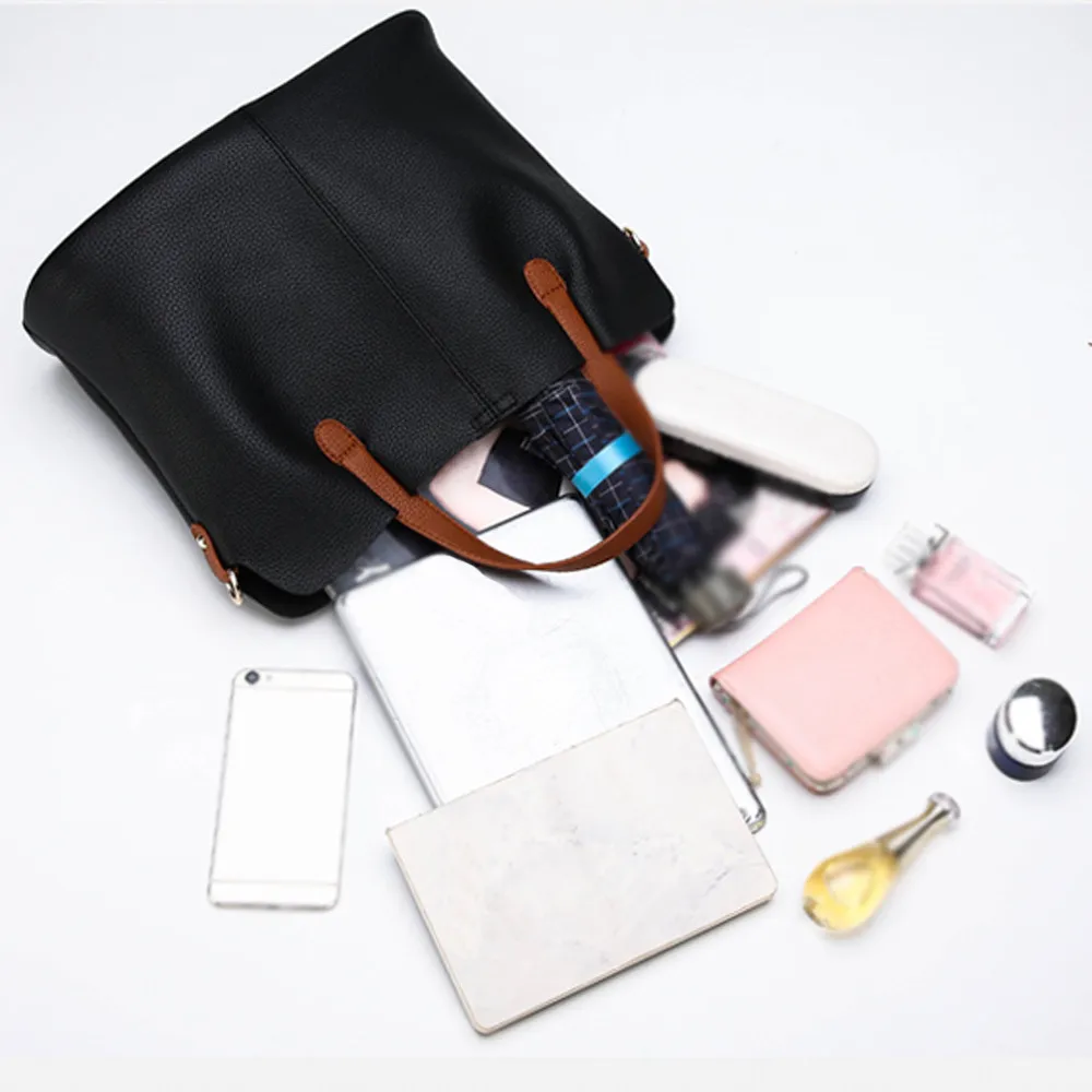 Женская сумка модная кожаная однотонная сумка через плечо на молнии на плечо Bolsa Feminina сумки Прямая Bolso Mujer# YL5