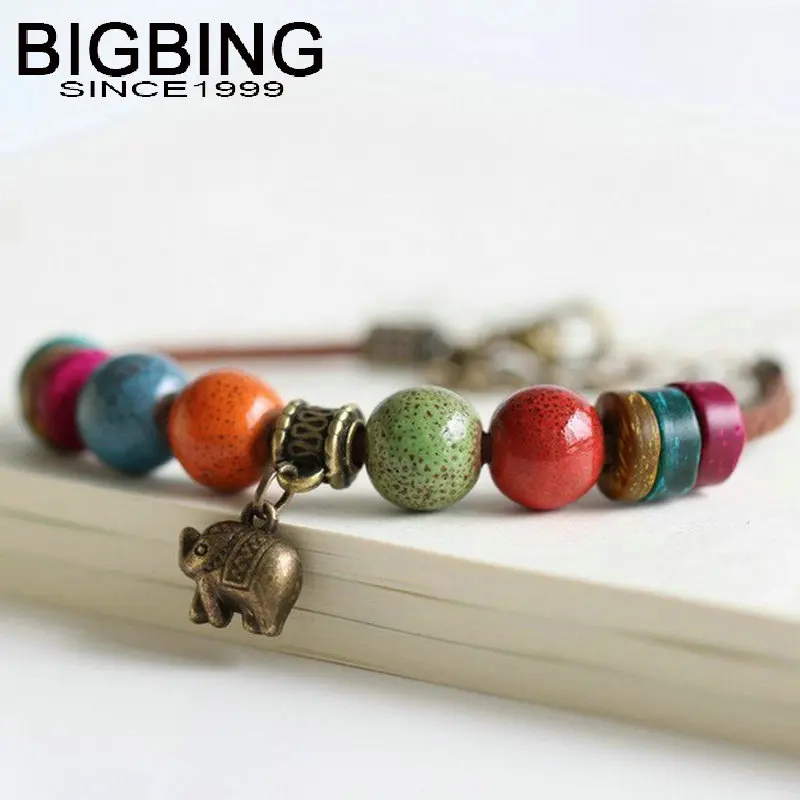 C111 бигбинг модные ювелирные изделия ручной работы Керамические Бусины Слон Шарм