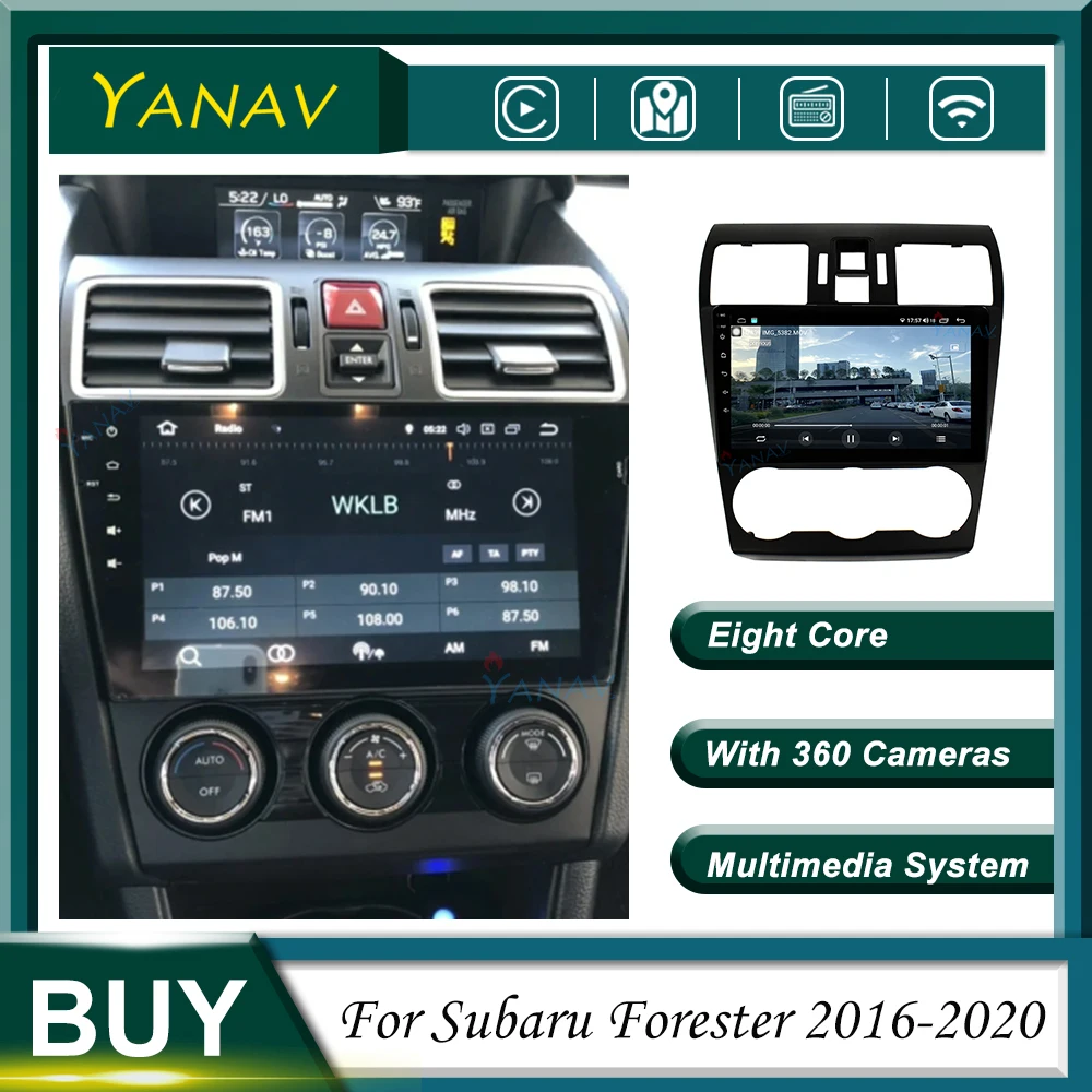 

Car Radio Stereo Receiver Android Carplay For Subaru Forester 2016-2020 GPS Navigation Video Multimedia Player with 360 carplay