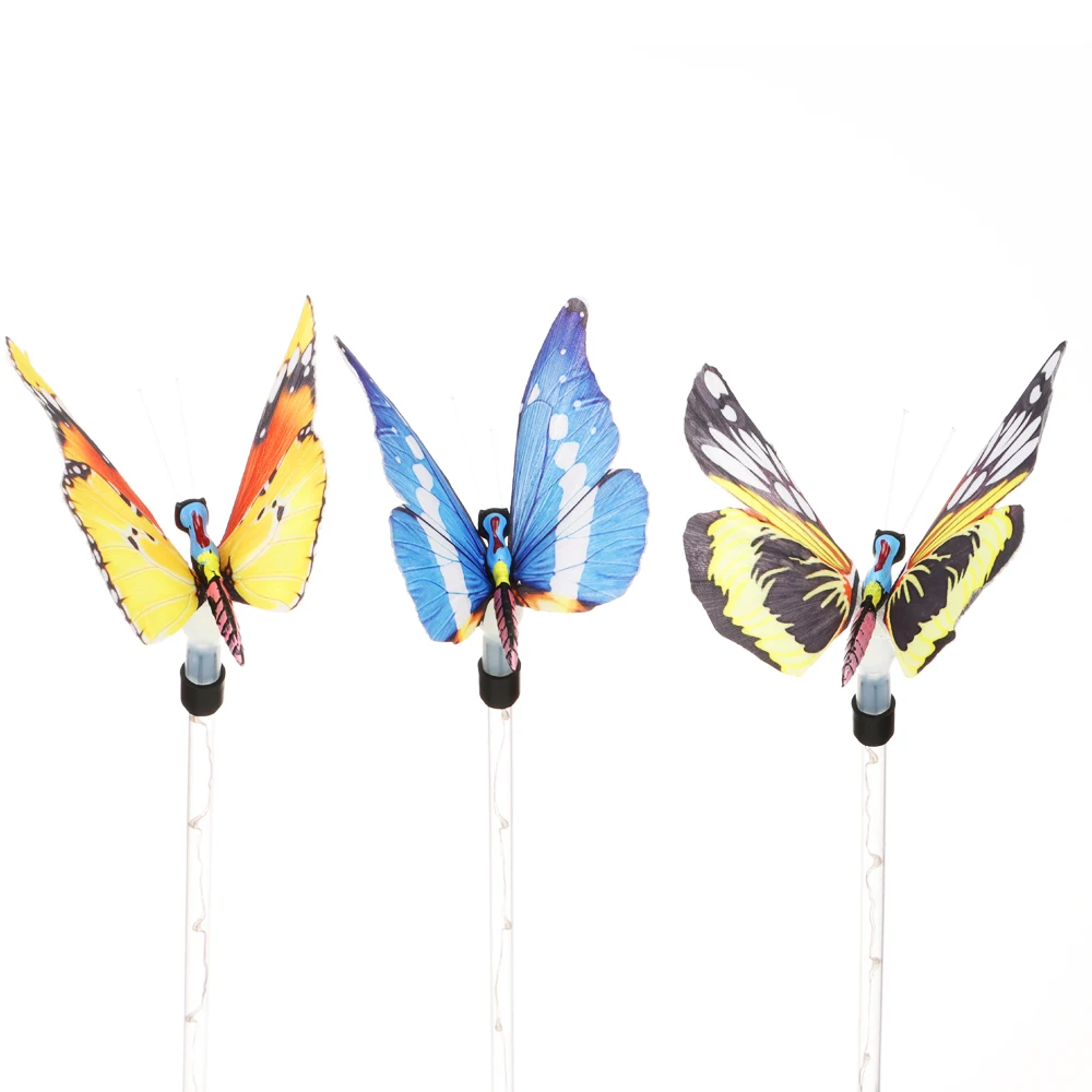 3 предмета в комплекте Светодиодная лампа на солнечных батареях бабочки огни