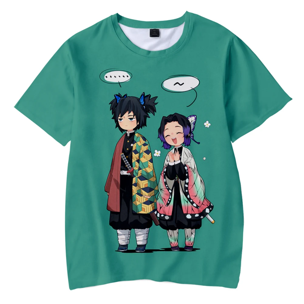 

Han-A Casual Black T-shirt 3D Comics Kids T-shirt Fashion Anime Short-sleeved Boys and Girls Casual T-shirt