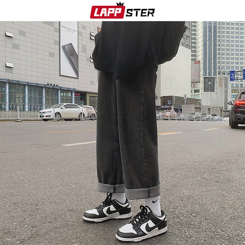 Мужские однотонные мешковатые джинсовые брюки LAPPSTER 2023 мужские 7 цветов корейская