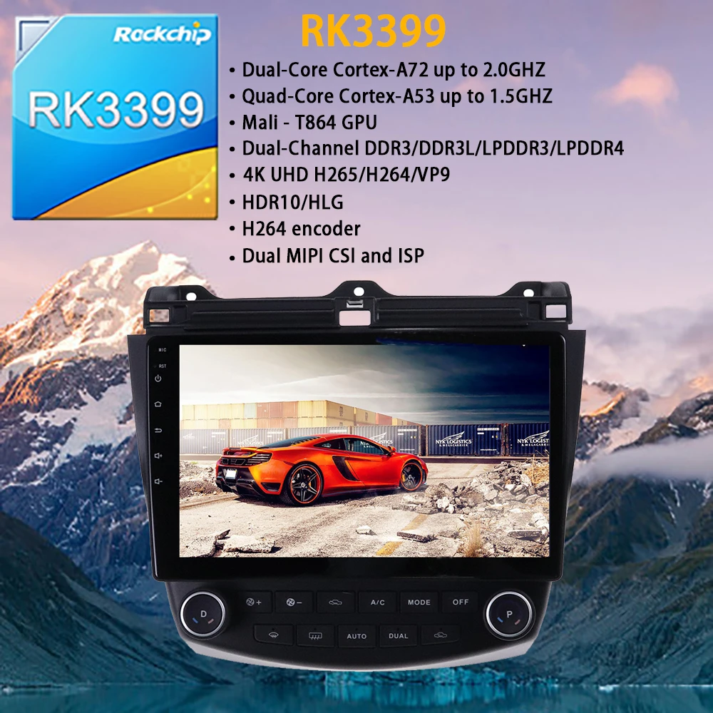 For Honda Accord 2003 2004 2005 - 2007 Car multimedia player Stereo Android PX6 Radio Audio GPS Navigation Head unit 360 Camera |