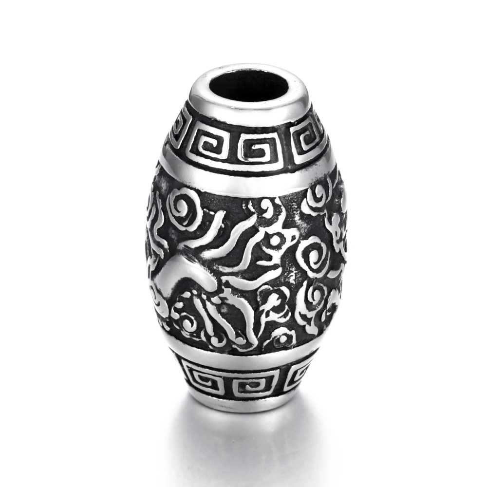 Нержавеющая сталь баррель бусина отполированное 5 мм с большим отверстием