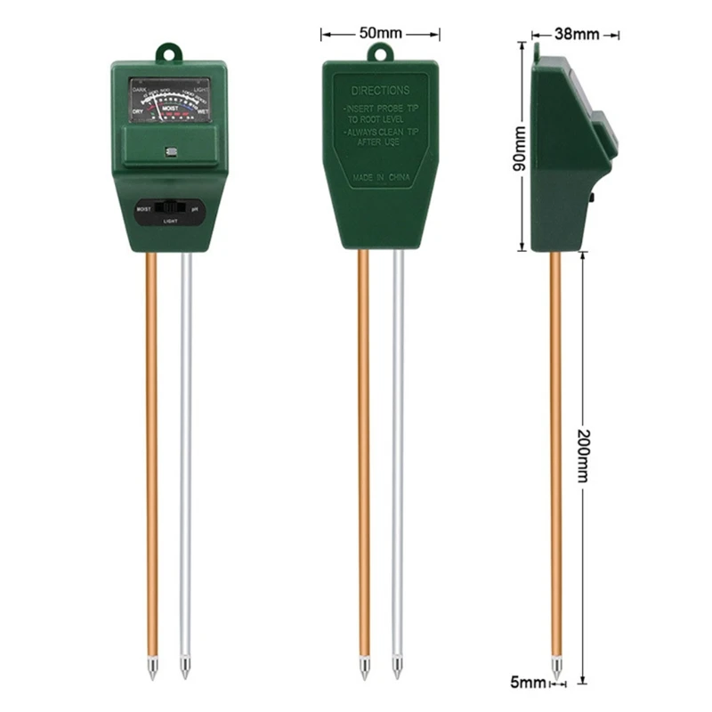 

Outdoor Soil Moisture Measuring Sensor Tester Humidity Hygrometer Hydroponic Gardening Water Plant Flower Soil PH Tester Meter