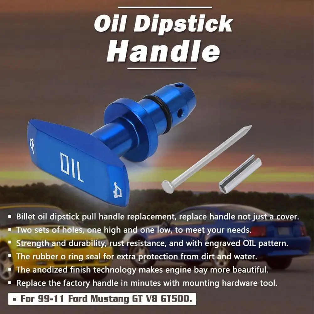 Car Oil Dipstick Pull Handle Engine Pullhandle Aluminum Billet For Gt V8 Gt500 Special Iveco Daily Accessories R2z7 |