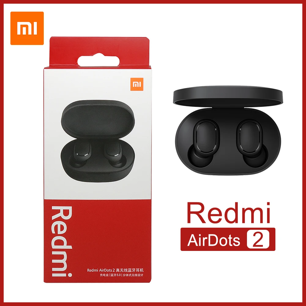 Оригинальные беспроводные Bluetooth наушники Xiaomi Redmi Airdots 2 спортивные Игровые Mi TWS с