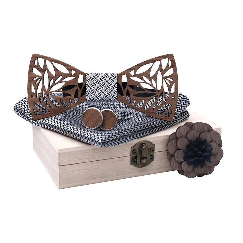 Набор носовых платков с деревянным бантом 2020 | Аксессуары для одежды