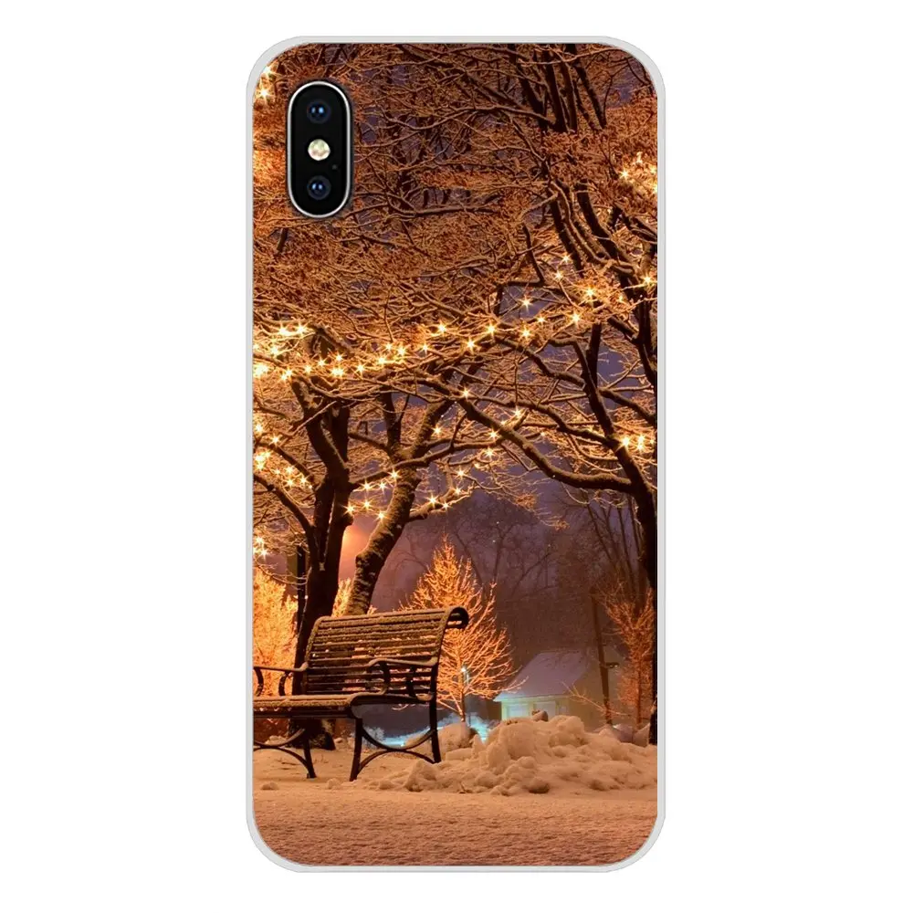 Для Xiao mi 4 mi 5 mi 5s mi 6 mi A1 A2 5X6X8 9 Lite SE Pro mi Max Mix 2 3 2S пейзаж зимний свет снежные аксессуары чехол для телефона - Цвет: images 11