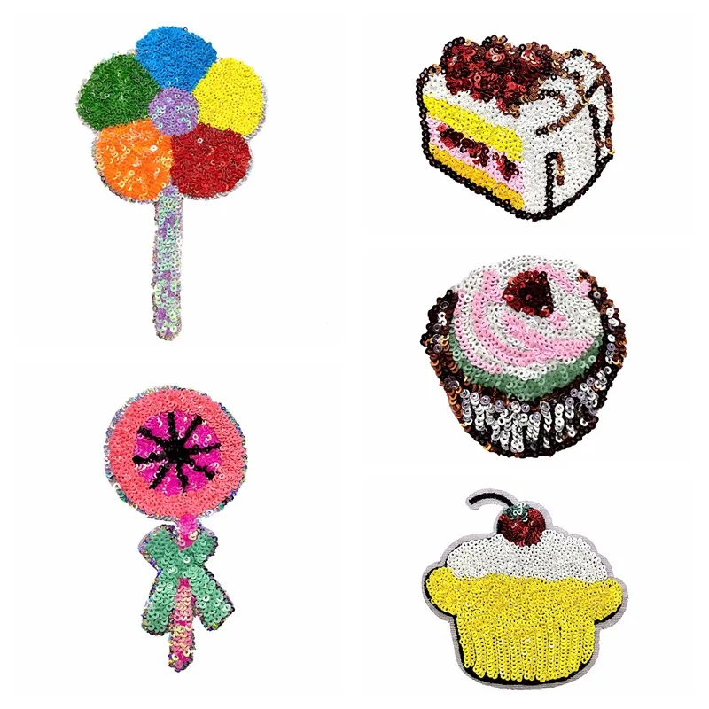 

50pcs/Lot Weird Stuff Food Embroidery Patches Letters Clothing Decoration Accessories Diy Iron Heat Transfer Applique