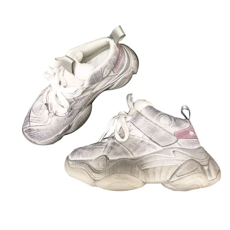 Женские кроссовки из натуральной кожи легкие дышащие на шнуровке спортивная