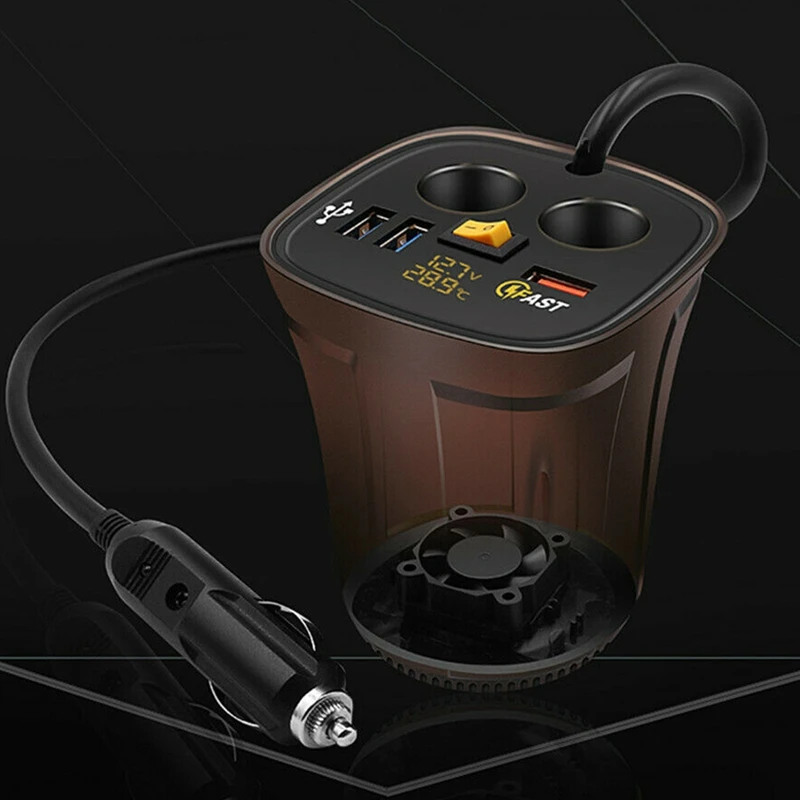 Новинка-Автомобильный держатель для прикуривателя вольтметр 12 В USB разъем