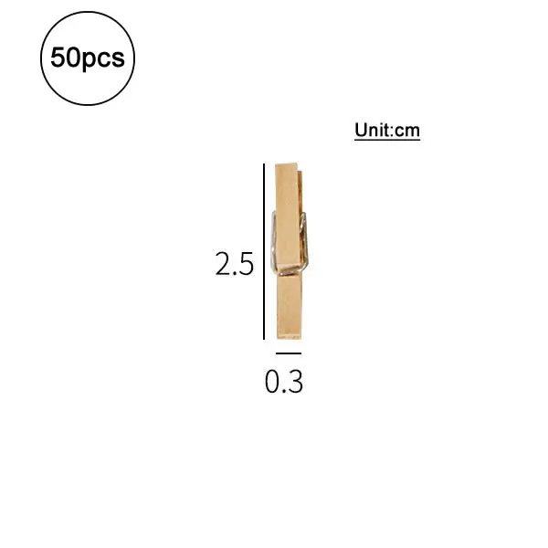 

Деревянные мини-прищепки 50 шт