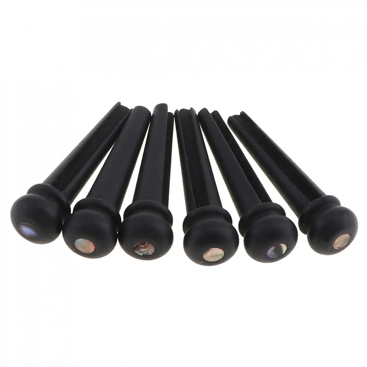 6 шт./лот Ebony Shell гитарный мост костяные шпильки набор с 4 мм классическим стилем