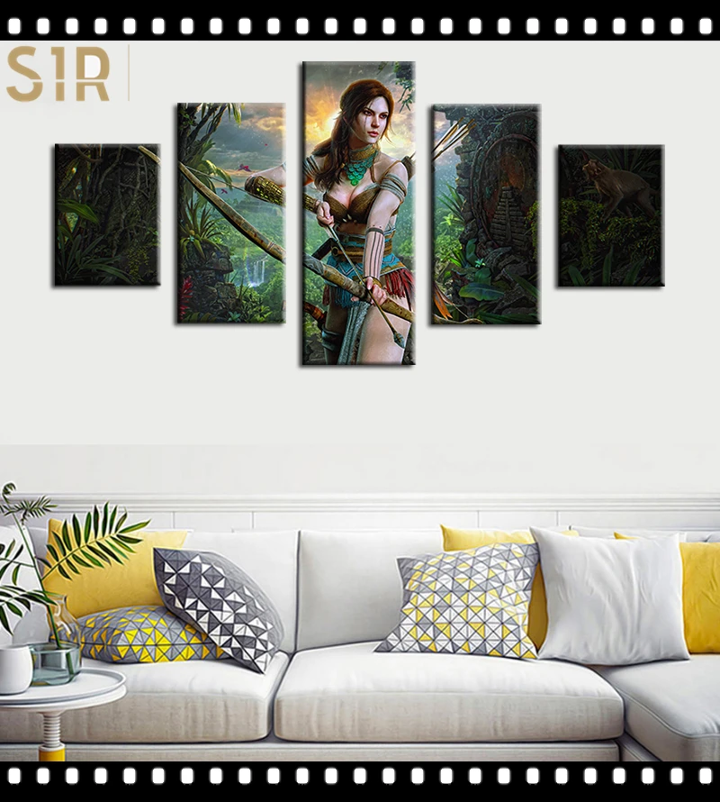 

Anime Movie Posters Wall Art 5 Pieces Canvas Painting Poster Pictures Home Decor Living Room HD Printed Poster Wall Painting