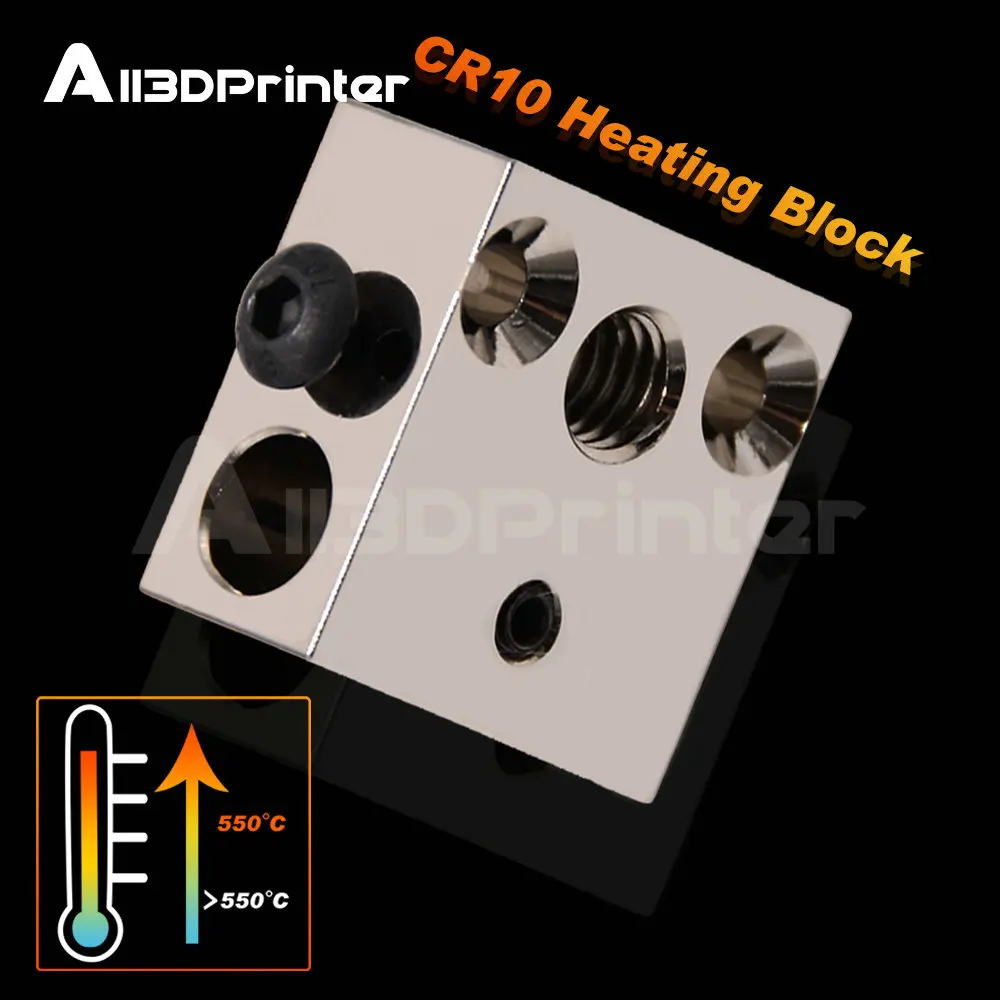 3D Printer  parts CR8 CR10 Plated Copper Heated Block for Micro Swiss Hotend MK8 Nozzle Extruder images - 6