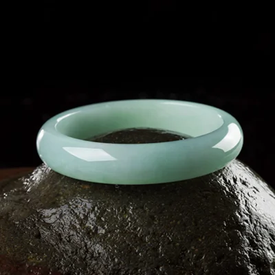 

zheru jewelry natural Myanmar jadeite 54-64mm light green bracelet elegant princess jewelry best gift
