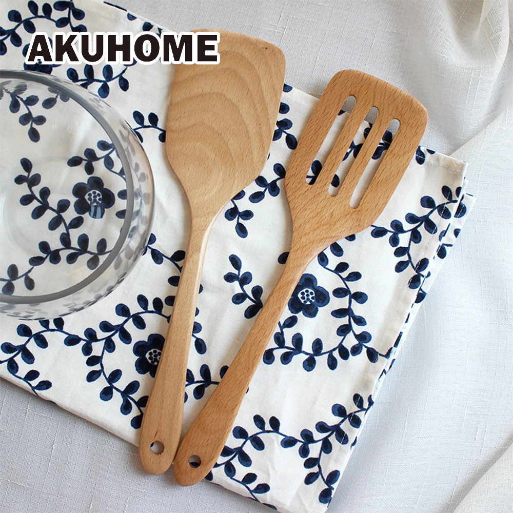 Высококачественный Буковый Тернер деревянный шпатель кухонные аксессуары