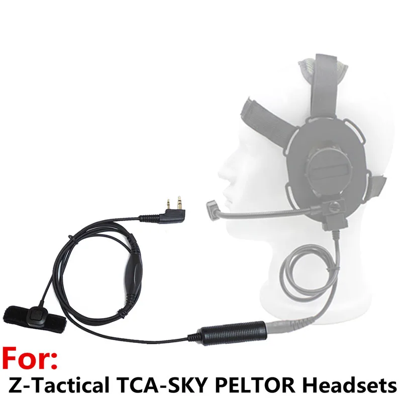 Пальчиковый PTT кабель для планшетов Z Tactical Tca Sky наушники Baofeng аксессуар гарнитуры