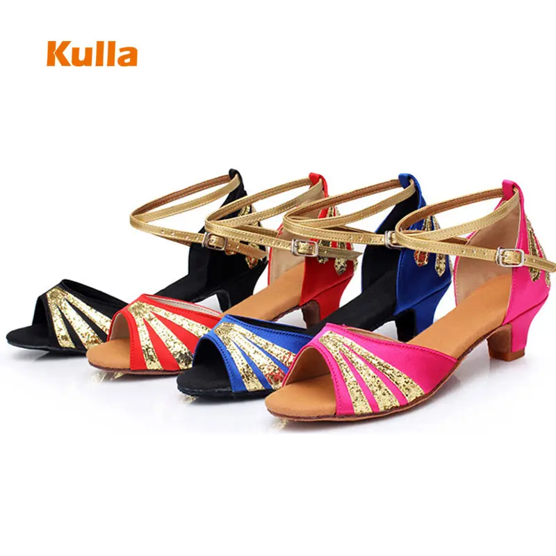 Туфли женские для латиноамериканских танцев Обувь бальных девочек и детей обувь