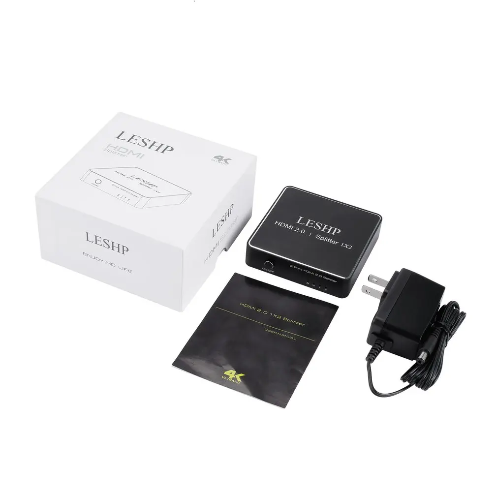 

Разветвитель LESHP HDMI 2,0 1x2, поддержка s Full HD 4x2K 3D, один вход для двух выходов, поддержка видеоформатов до 4k2k 30 Гц