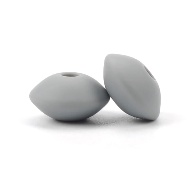 light gray LOFCA 200 шт./лот силиконовые чечевицы 12 мм свободные Детские Прорезыватели BPA бесплатно DIY бусины для прорезывания зубов ожерелье соска цепь - Цвет: light gray