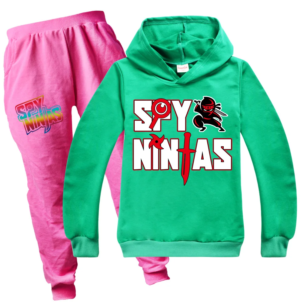 New Autumn Boy Girl Clothes Birthday Suit Children's Clothing SPY NINJA Hoodies Hot Stamping Printing Children's Clothing Set