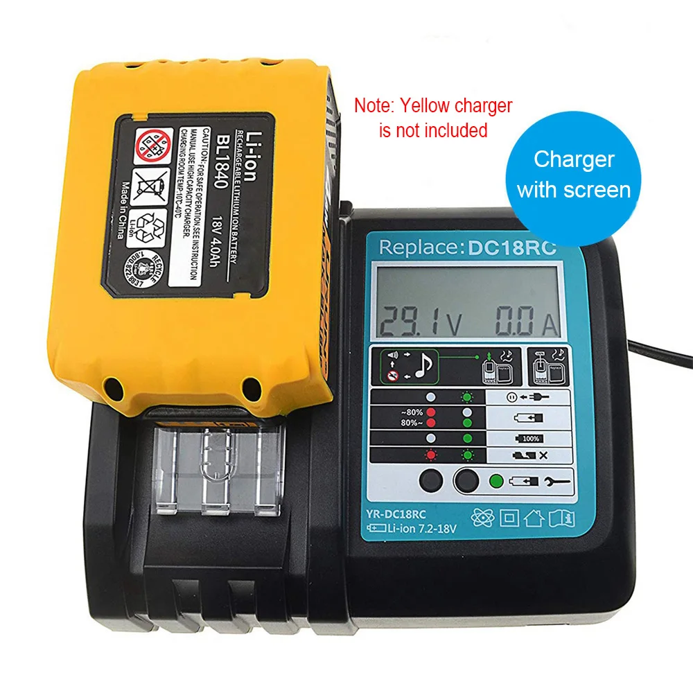 

DC18RC 3A 14,4 в-18 в Батарея быстро Зарядное устройство с Батарея ток Дисплей Li-Ion Батарея Зарядное устройство для Makita с USB Интерфейс