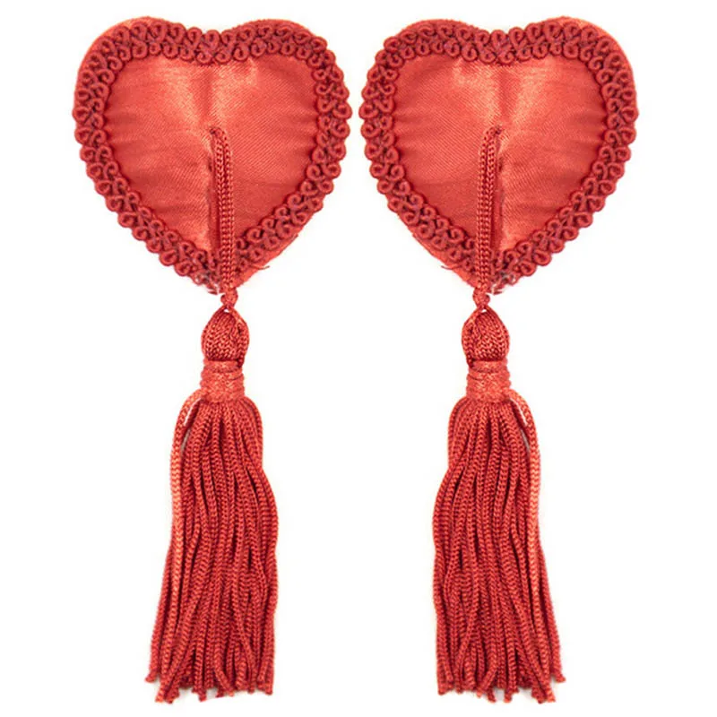 1 Pair Sexy Pasties Stickers Women Lingerie Sequin Tassel Breast Bra Nipple Cover Heart Shape Nipple chest paste Stickers 1 pair milk paste women tassel sequin paste silicone heart shaped breast nipple cover chest paste sexy products