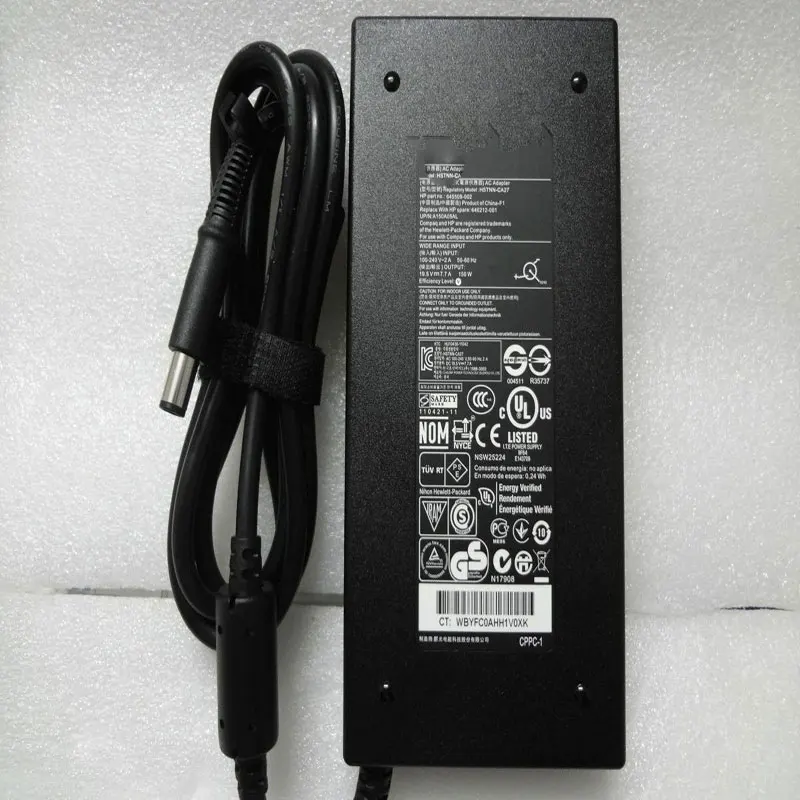 

Slim 19.5V 7.7A AC Adapter For HP 150W ZBook 15 G2 i5-4210 645509-002 Mobile Workstation NEW OEM Laptop