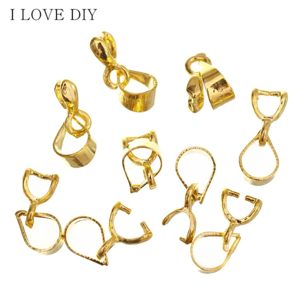 15 шт./лот Серебряный/золотой тон 18KGP зажимные соединители для самодельных