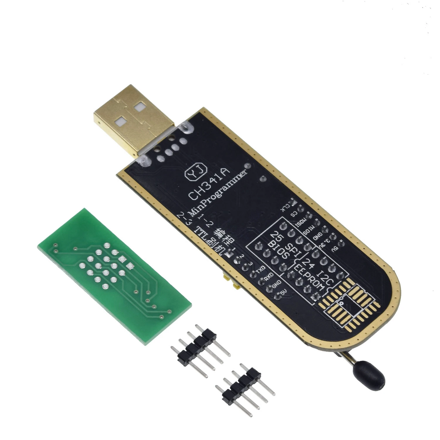 Программатор TZT CH341A 24 25 серия EEPROM Flash модуль программатора BIOS USB + зажим SOIC8 SOP8 для