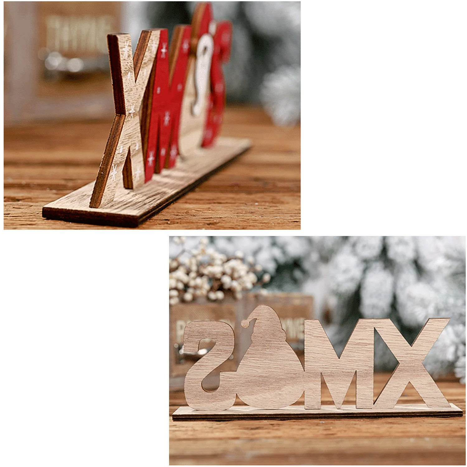 Behogar деревенский Рождество деревянный Noel со снежным рождественским письмо доска