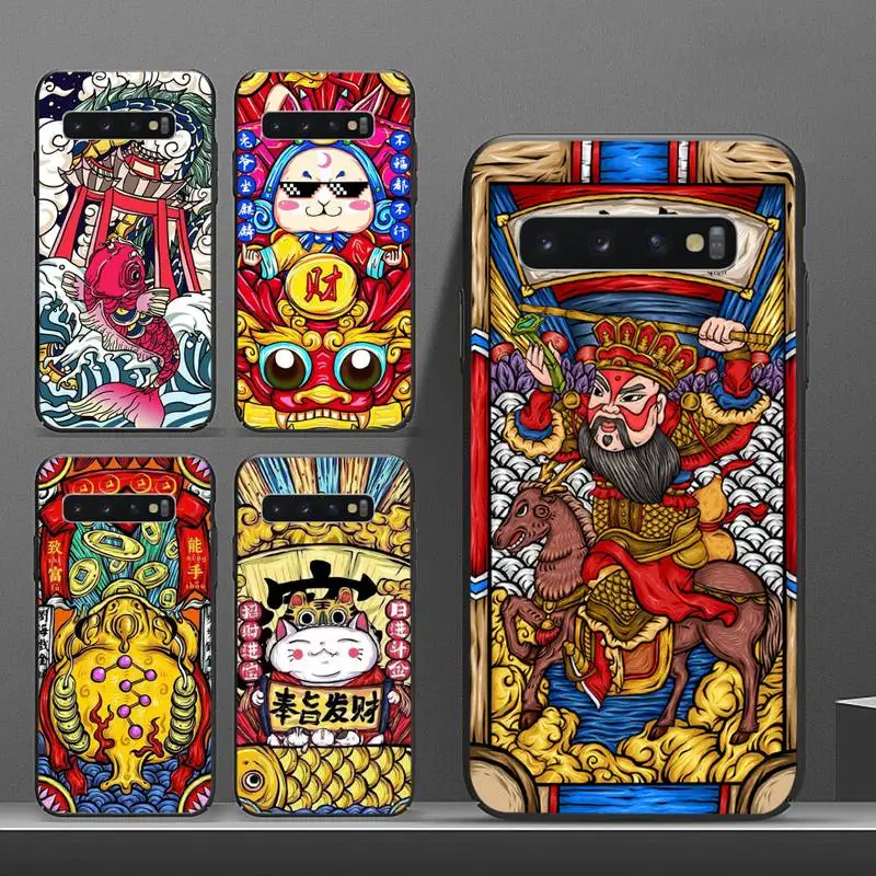 

Chinese style wealth Phone Case for samsung galaxy a51 a52 a71 a50 a12 a72 a21s a70 s21 s20 fe s10 note 20 10 plus ultra cover